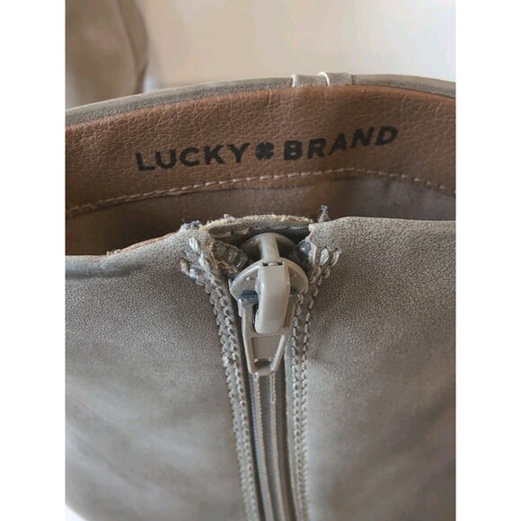 Lucky Brand Women's Brown Faux Leather Ankle Boots, Size 8 - Picture 2 of 11